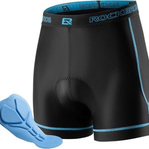ROCKBROS Pantalones Cortos de Ciclismo para Hombre con Acolchado de Asiento 4D Ropa Interior de Ciclismo Transpirable Ropa Interior Acolchada para Bicicleta Ropa Interior Corta elástica MTB Bicicleta de Carretera M-3XL