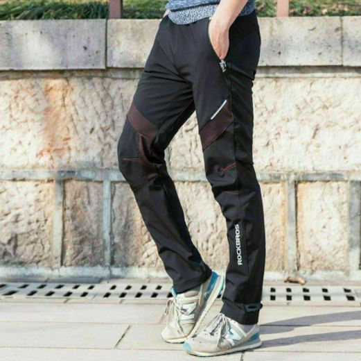 ROCKBROS Pantalones Largos Cortaviento Ciclismo Deportivo Talla M-4XL - Imagen 5