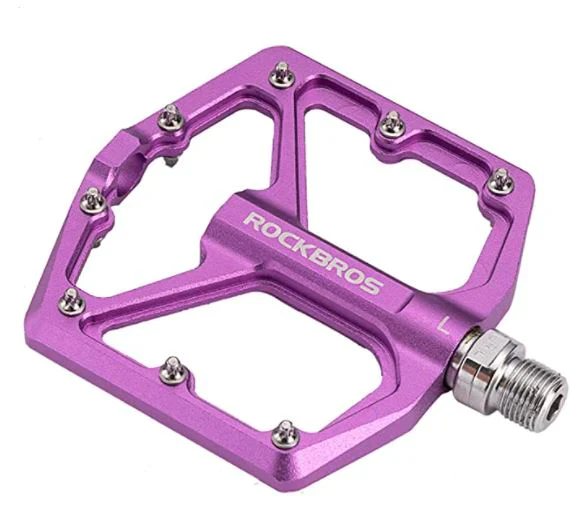 ROCKBROS Pedales de bicicleta aluminio ultraligeros antideslizantes 9/16 pulgadas - Imagen 4