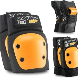 ROCKBROS rodilleras para niños 6 en 1 set protectores de patines rodilleras en línea muñequeras y coderas bicicleta skate deportes para niñas y niños