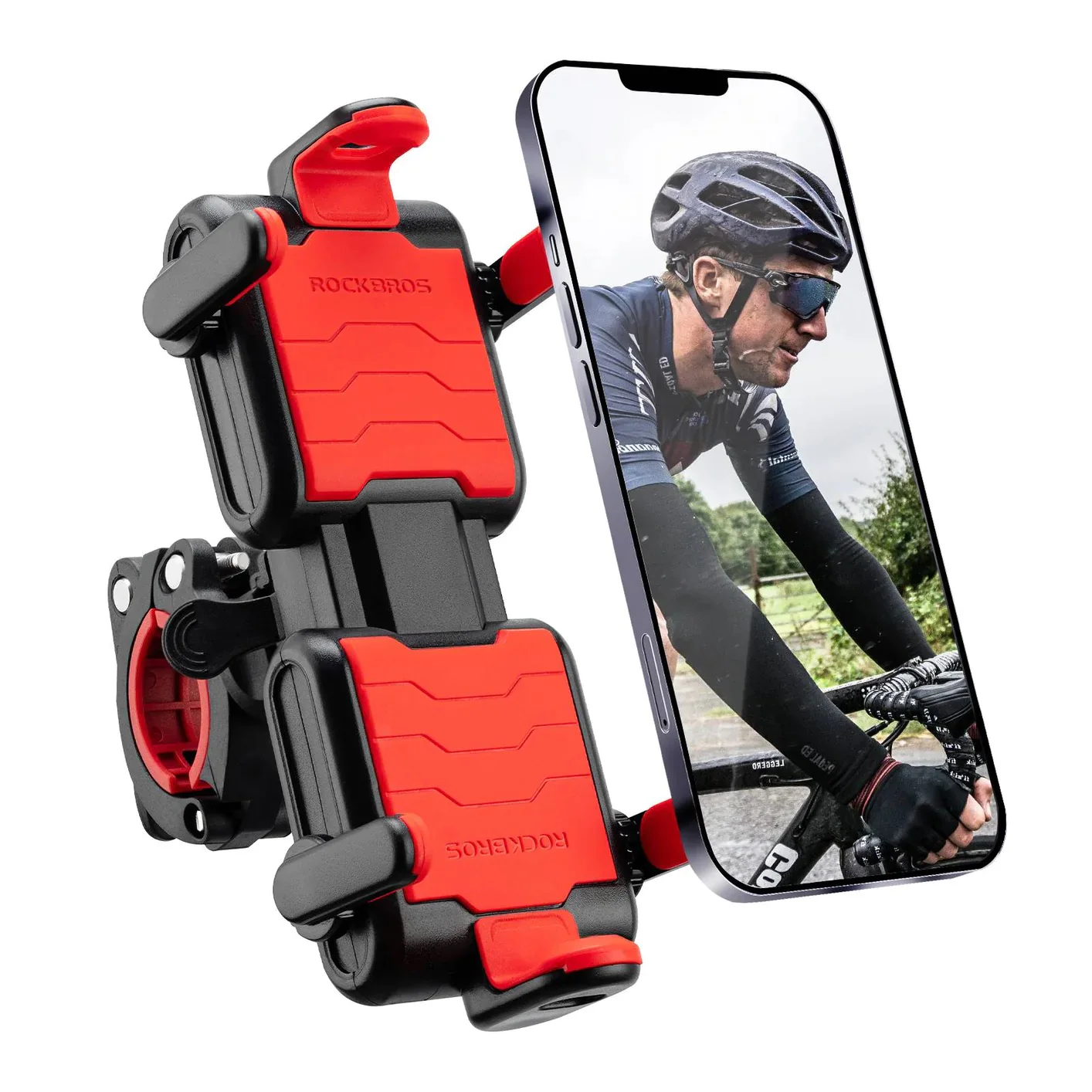 Soporte para teléfono móvil de bicicleta ROCKBROS soporte para motocicleta manillar 360 ° teléfono inteligente universal - Imagen 3