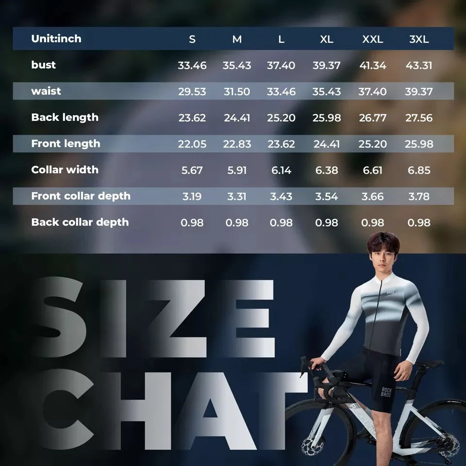 ROCKBROS Maillot de ciclismo para hombre, maillot de ciclismo de manga larga, maillot de bicicleta para ciclismo, ciclismo, MTB, bicicleta de carretera, ropa de ciclismo, transpirable, de secado rápido - Imagen 8
