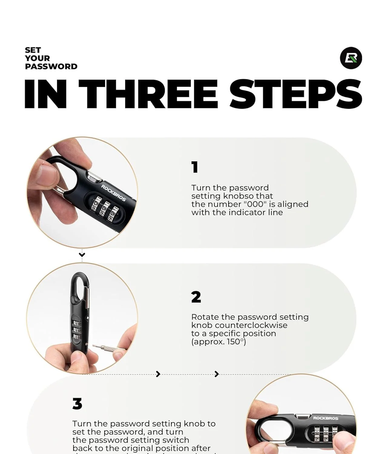 ROCKBROS candado para bicicleta candado con cable 150cm con código numérico antirrobo para bicicleta scooter cochecito de bebé rojo/negro - Imagen 9