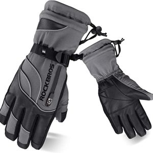 ROCKBROS Guantes de invierno Cálido Cortaviento para Esquí Snowboard -20 grados