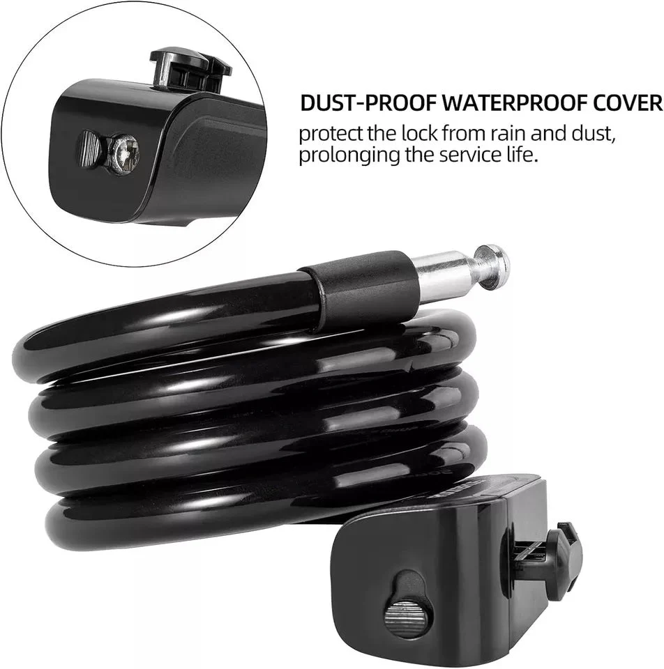 Candado para bicicleta ROCKBROS candado para bicicleta con soporte de montaje 2 llaves - Imagen 9