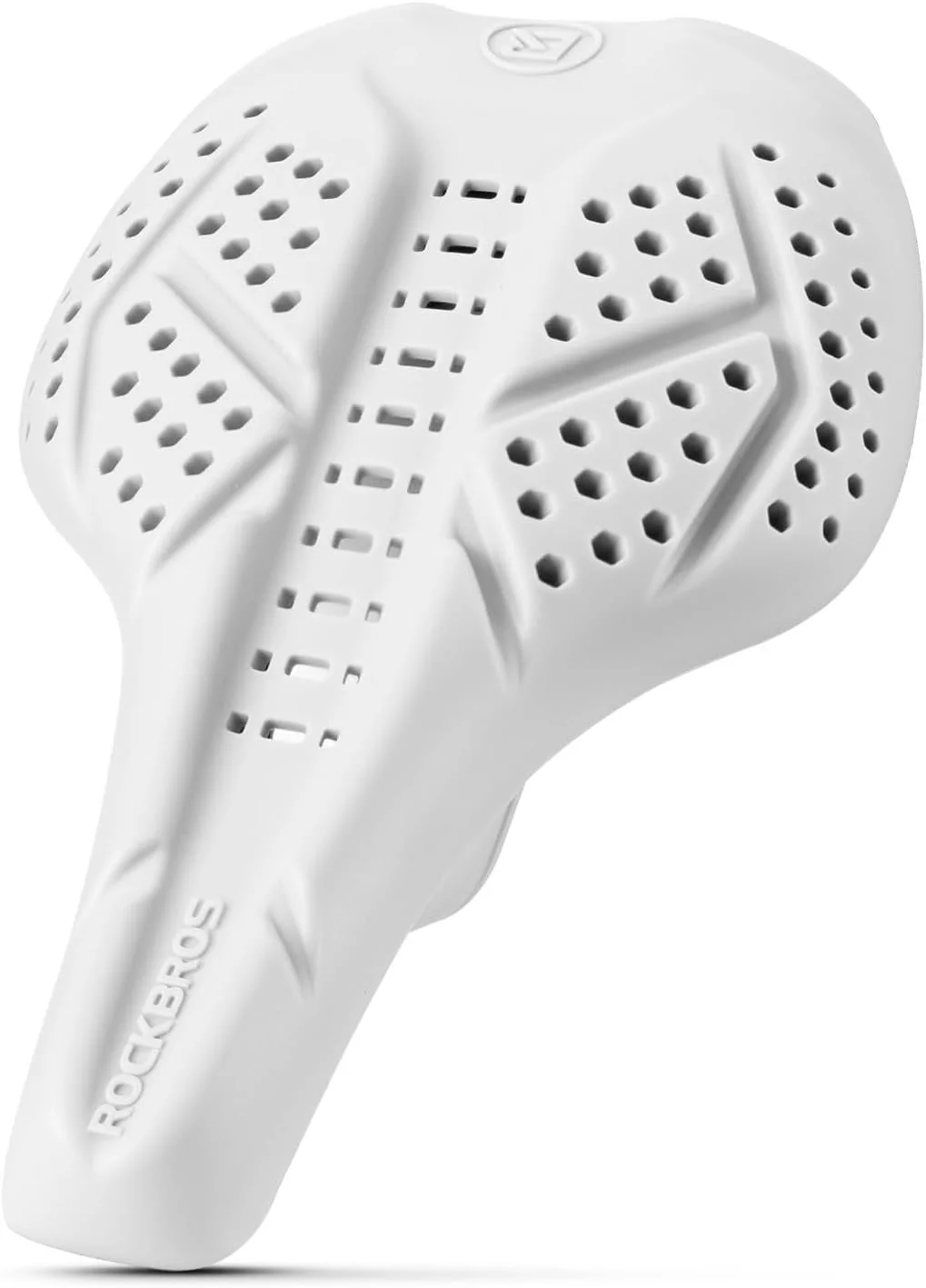 ROCKBROS Funda para Sillín de Bicicleta Funda de Gel para Sillín de Bicicleta Funda Acolchada Transpirable para Hombre y Mujer Negro/Gris (25,5 x 18 cm)