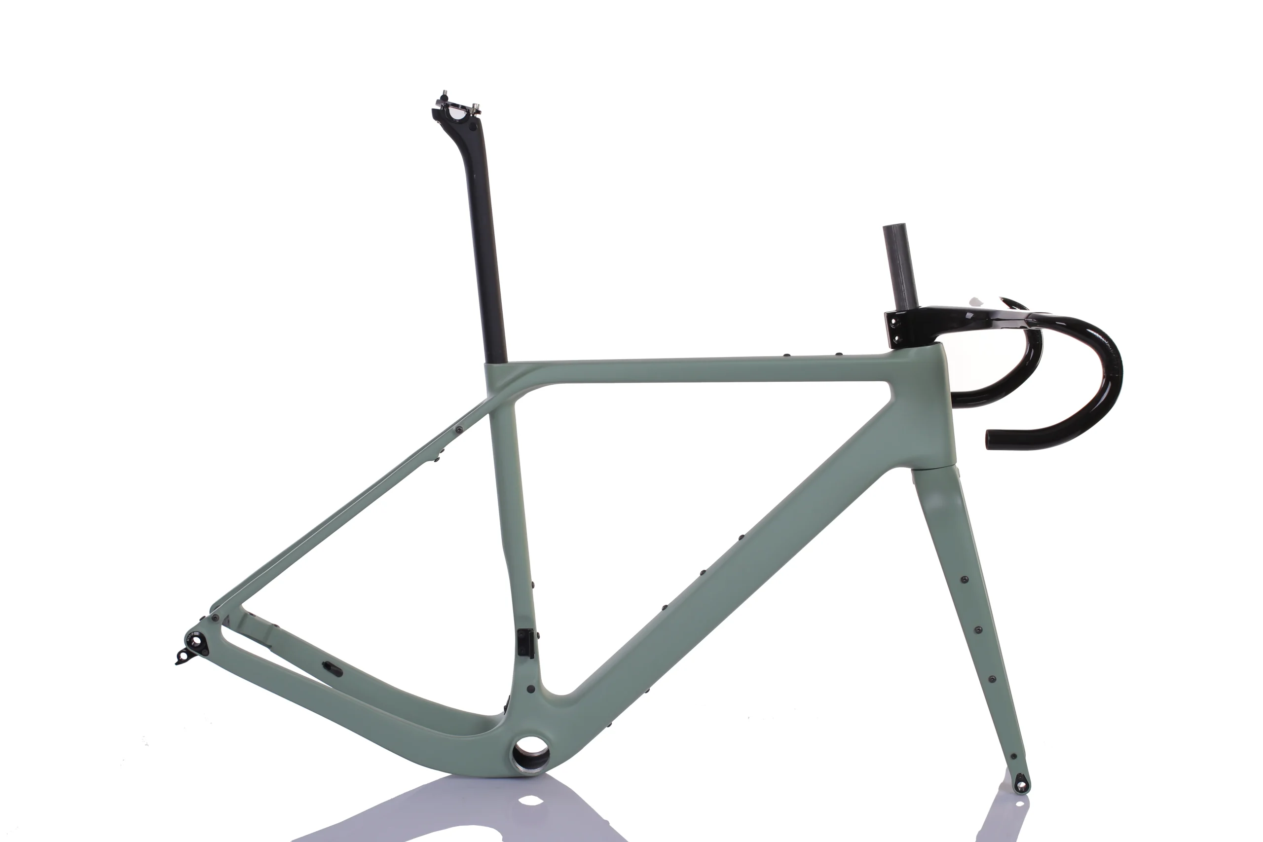 RINOS Cuadro Gravel con horquilla tija manillar fibra de carbono T800 color camaleón - Imagen 9