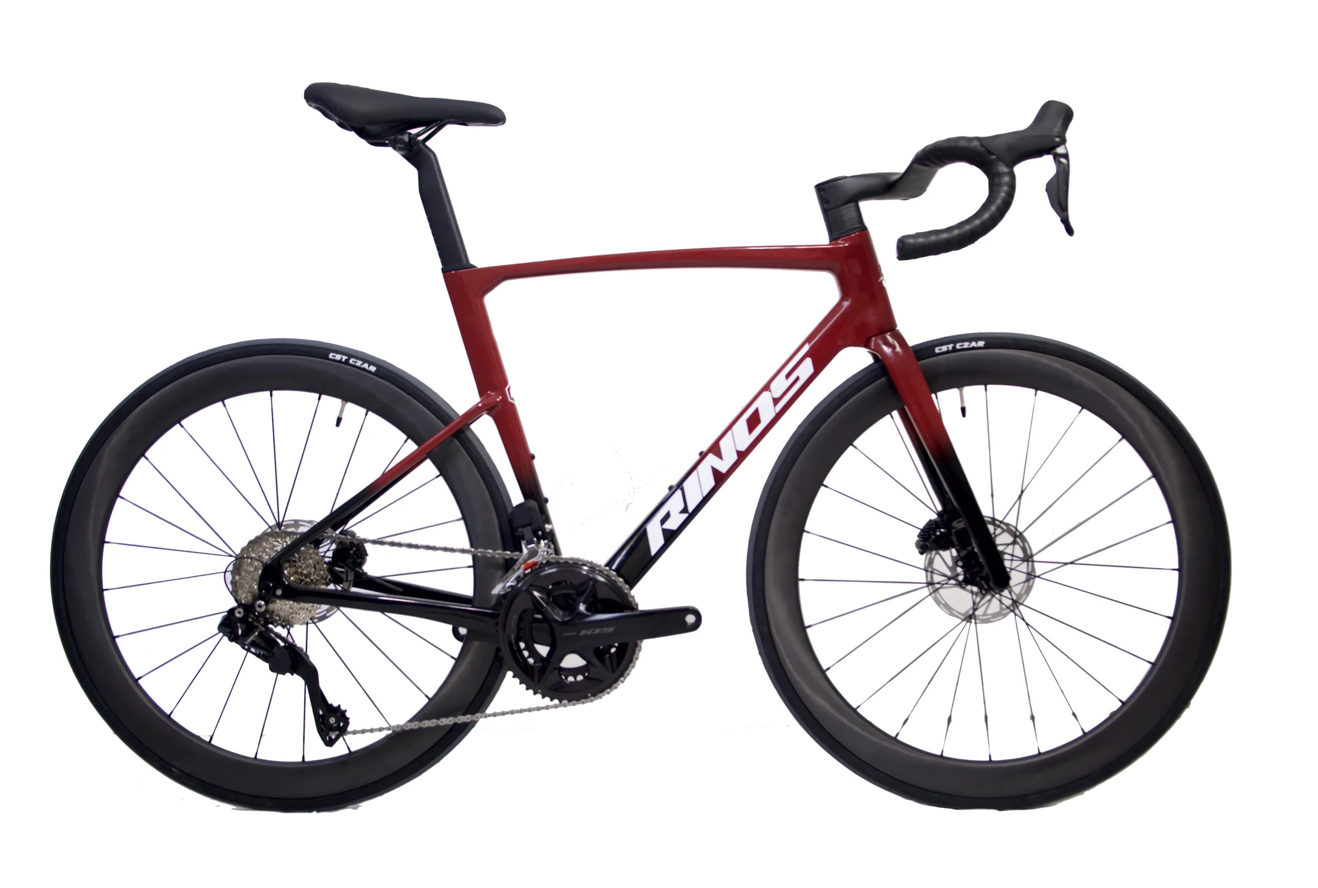 RINOS Bicicleta de carretera de carbono Odin 6.1 700 C Shimano 105 Di2 R7150 24 velocidades - Imagen 2