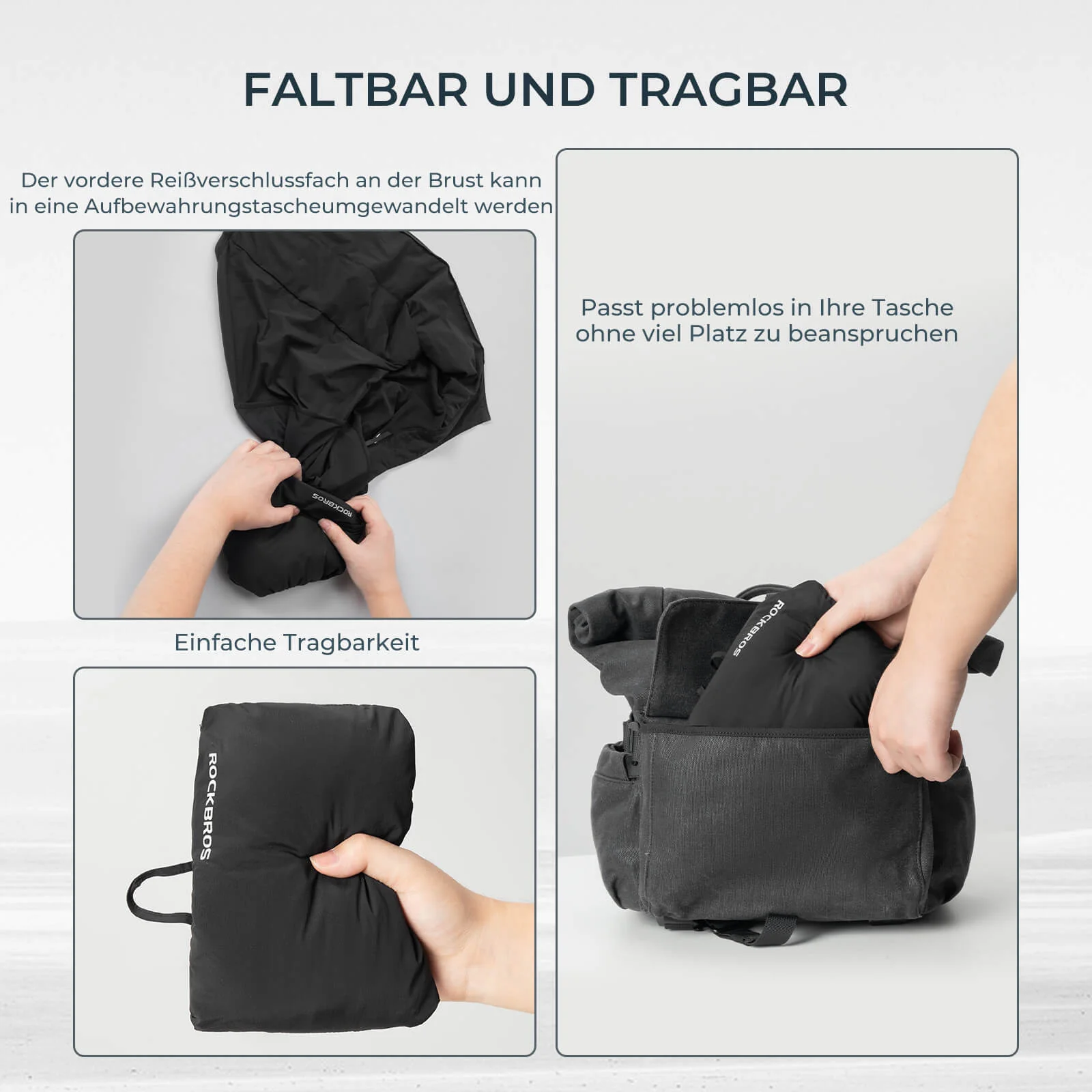 Chaleco de ciclismo sin mangas, chaqueta de ciclismo, plegable, transpirable, ROCKBROS - Imagen 7