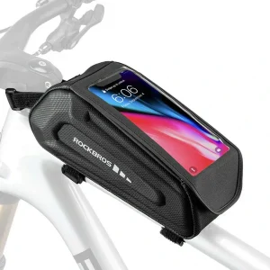 Bolsa de bicicleta impermeable, funda para teléfono móvil para smartphones con pantalla táctil de 6,8 pulgadas, ROCKBROS