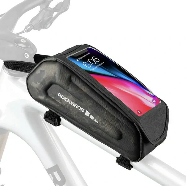 Bolsa de bicicleta impermeable, funda para teléfono móvil para smartphones con pantalla táctil de 6,8 pulgadas, ROCKBROS - Imagen 5