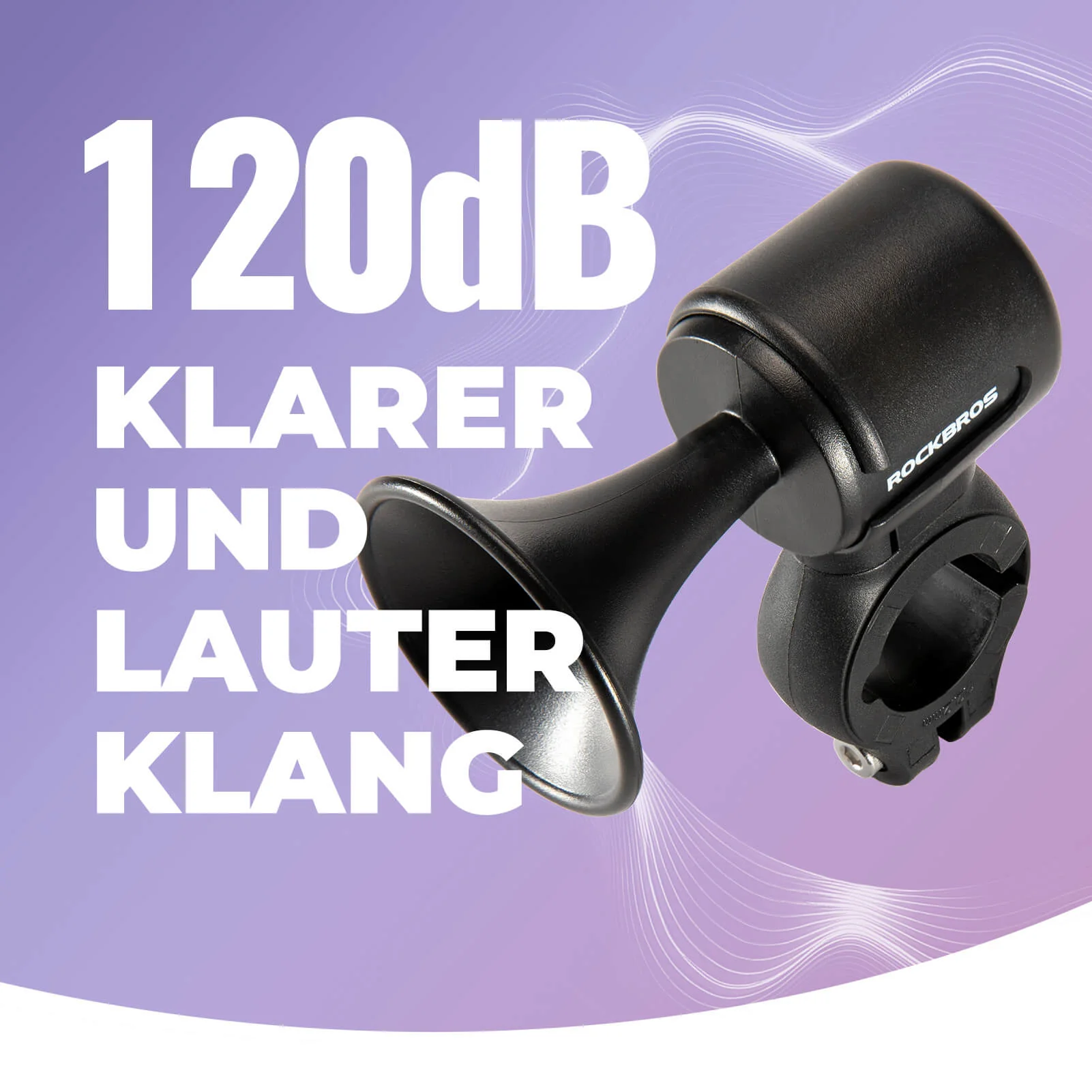 Timbre de bicicleta eléctrica 120dB para manillares de 22,2/25,4/31,8 mm ROCKBROS - Imagen 7