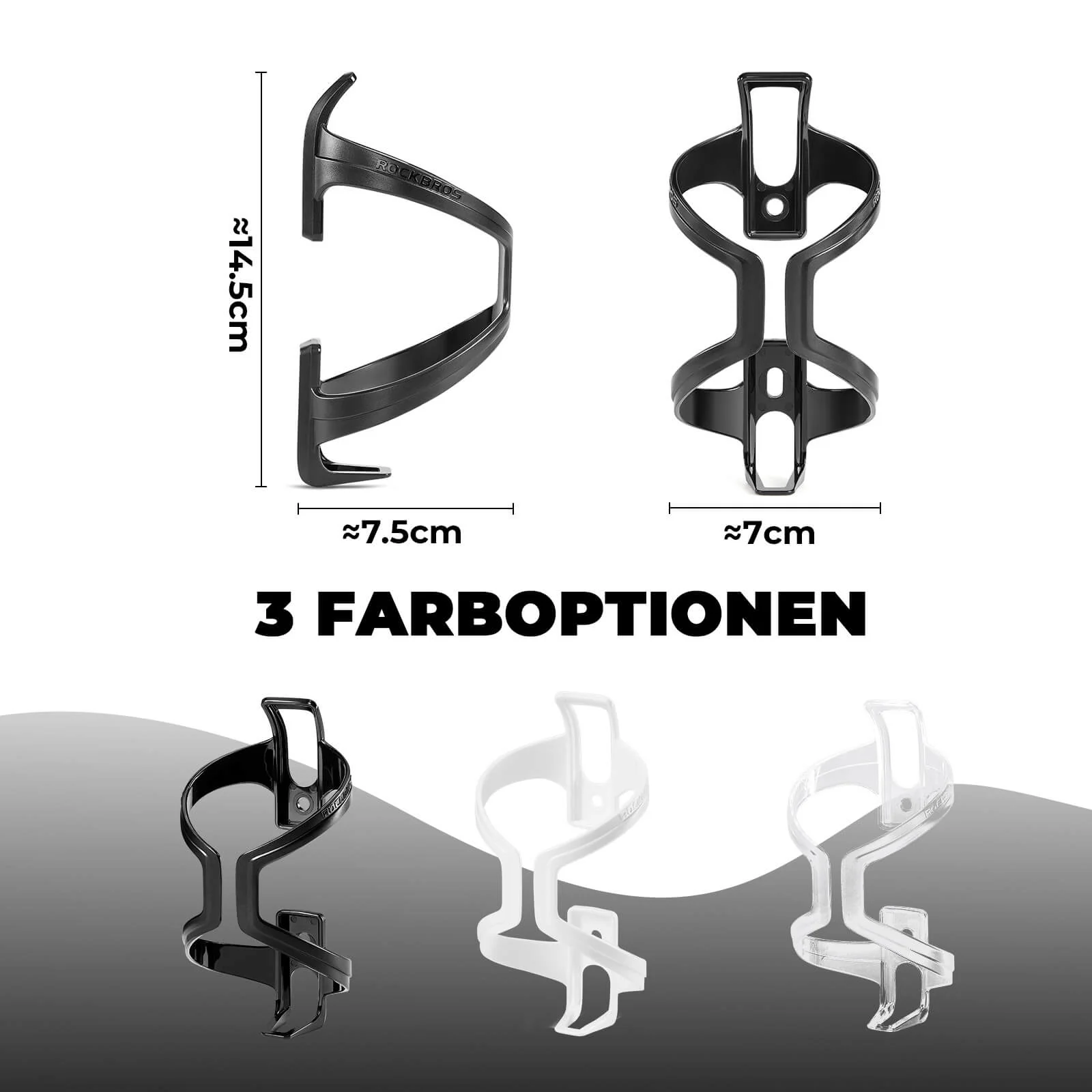 Portabidones para bicicleta, paquete de 2, ROCKBROS - Imagen 9