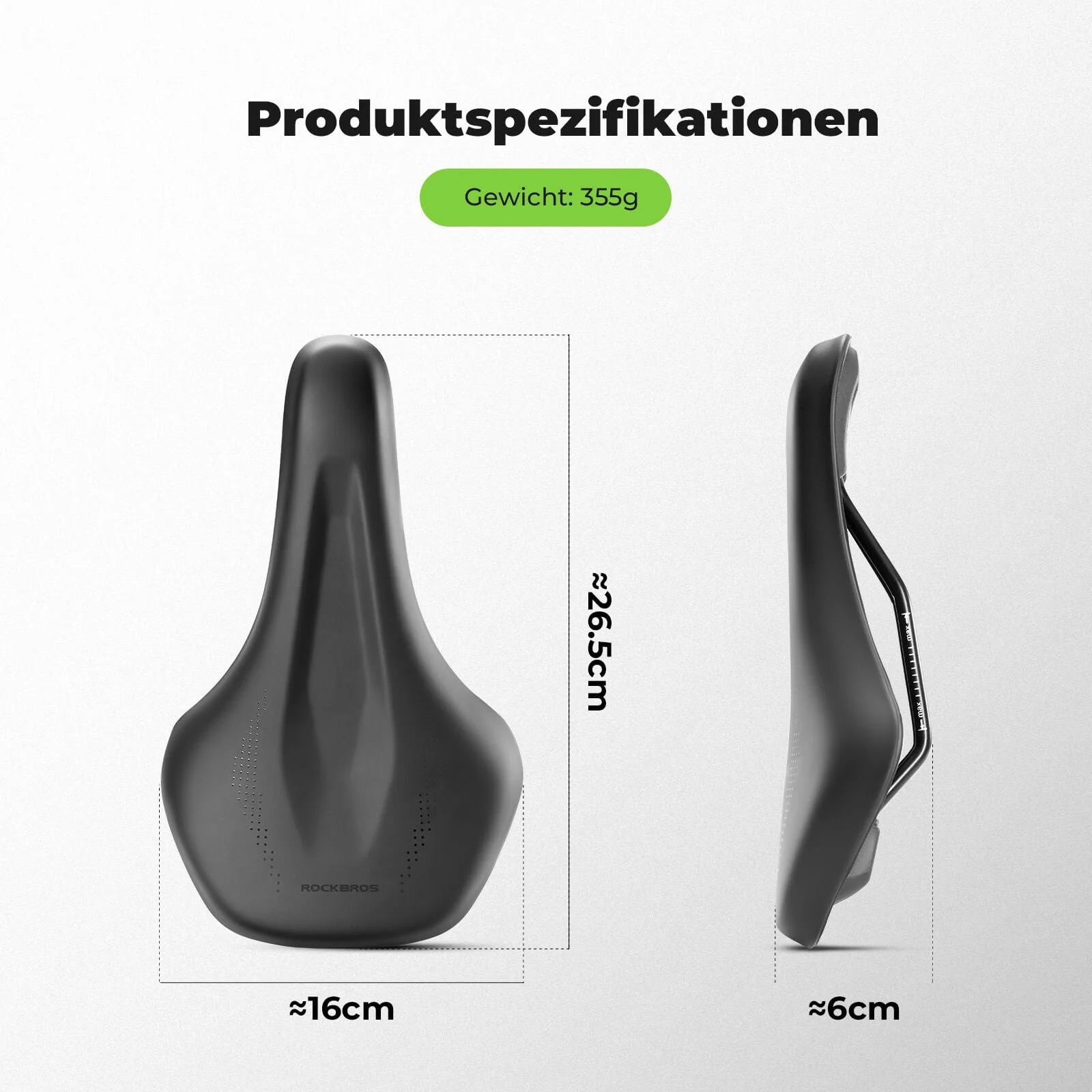 Sillín de bicicleta ligero y transpirable - Para MTB, bicicleta de carretera, bicicleta de gravel ROCKBROS - Imagen 7