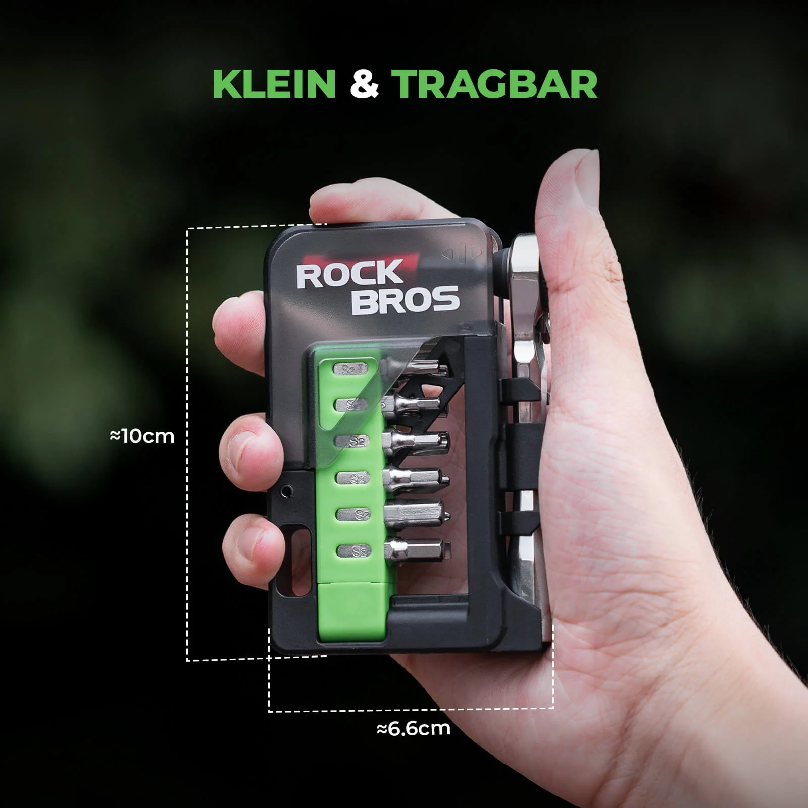 Juego de herramientas magnéticas para bicicleta con llave de trinquete ROCKBROS - Imagen 6