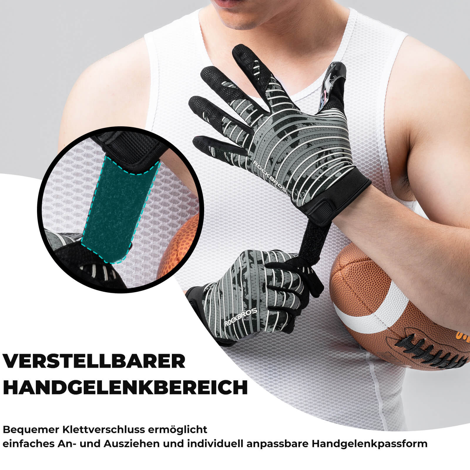 Guantes deportivos profesionales para adultos transpirables y elásticos ROCKBROS - Imagen 4