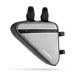 Bolsa de bicicleta, bolsa reflectante para cuadro, bolsa triangular, 0,9 L, ROCKBROS