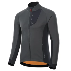 Chaqueta de ciclismo de invierno para hombre, cortavientos, transpirable y con forro polar, ROCKBROS