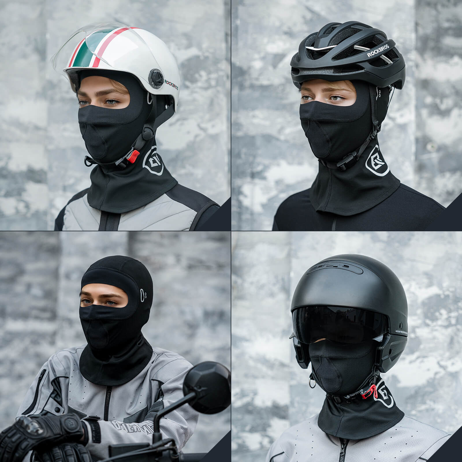 Pasamontañas, cortavientos, transpirable, para deportes al aire libre, unisex, ROCKBROS - Imagen 9