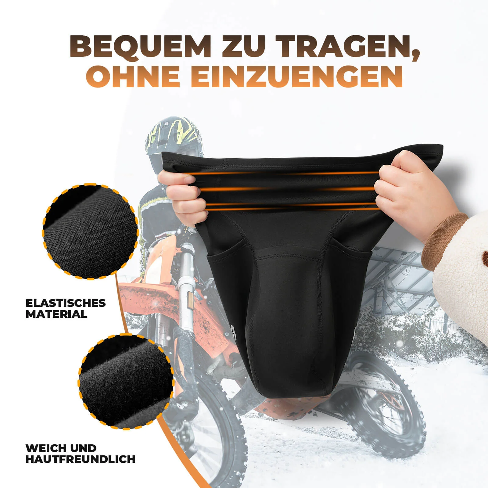 Pasamontañas, protección facial cortavientos para ciclismo, unisex, ROCKBROS - Imagen 5