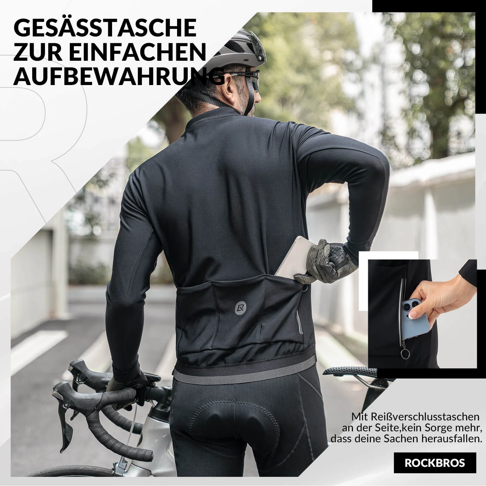 Chaqueta y pantalones de ciclismo Traje de invierno Ropa deportiva de ciclismo ROCKBROS - Imagen 5