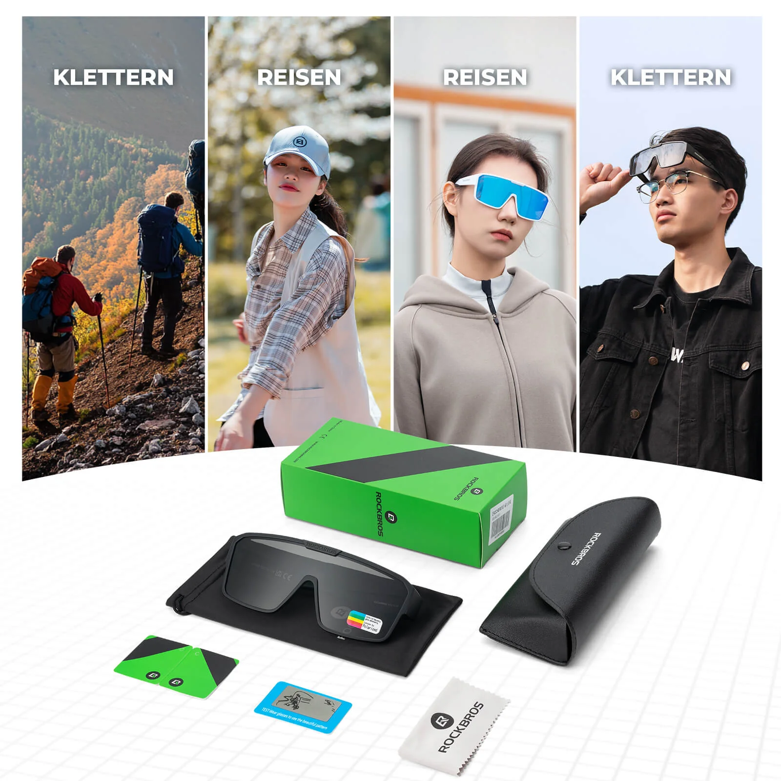 Gafas de ciclismo polarizadas, gafas de sol para exteriores, gafas protectoras, bicicleta de carretera MTB, ROCKBROS - Imagen 6