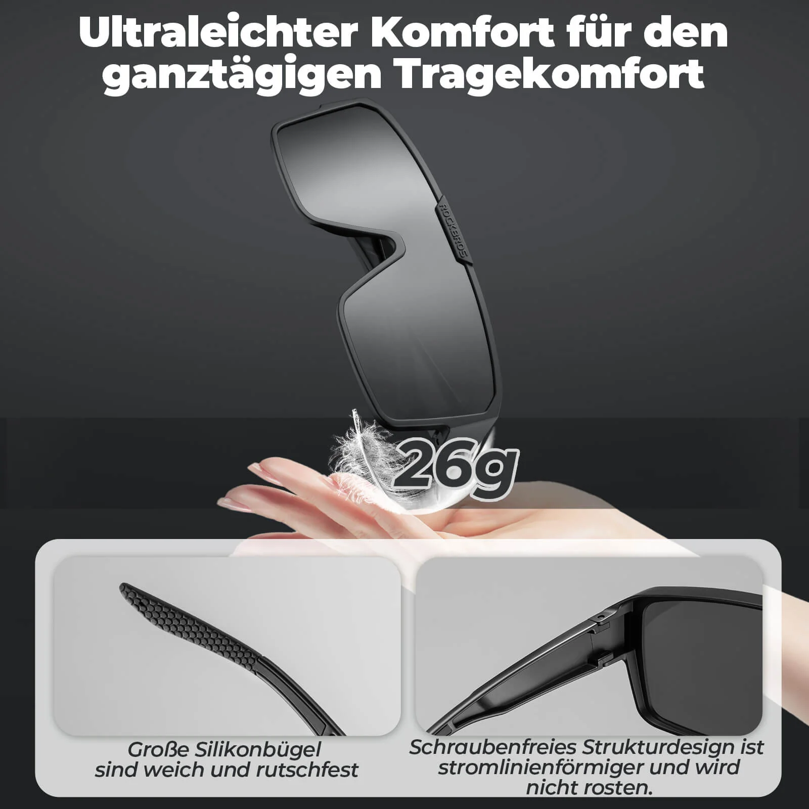 Gafas de ciclismo polarizadas, gafas de sol para exteriores, gafas protectoras, bicicleta de carretera MTB, ROCKBROS - Imagen 8