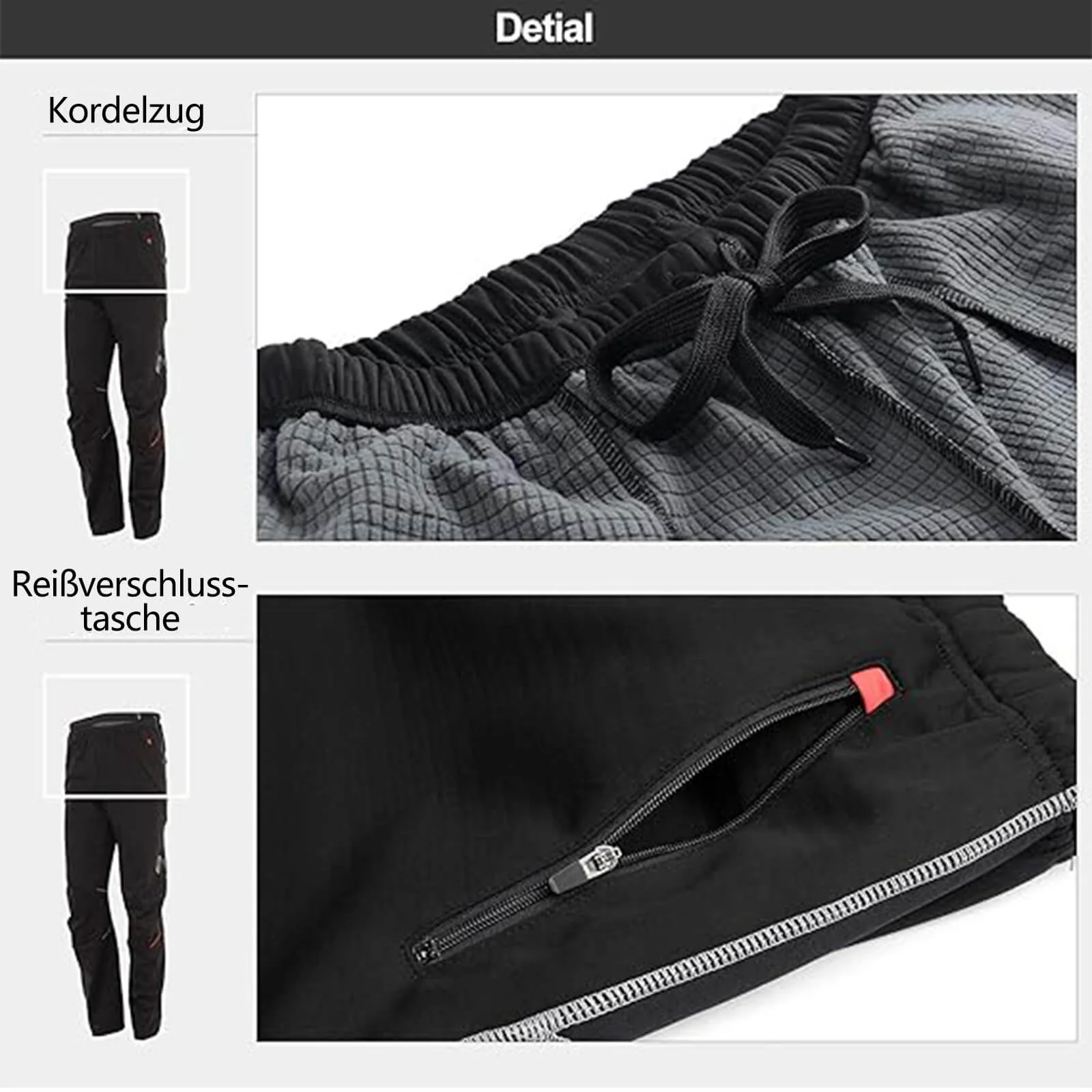 Pantalones de ciclismo para hombre, pantalones largos, pantalones de running, tallas M-4XL, ROCKBROS - Imagen 3