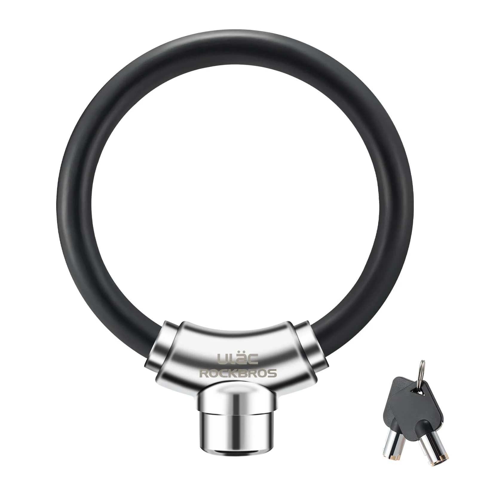 Candado de bicicleta con cable y cierres de velcro, no necesita llave, ROCKBROS - Imagen 2