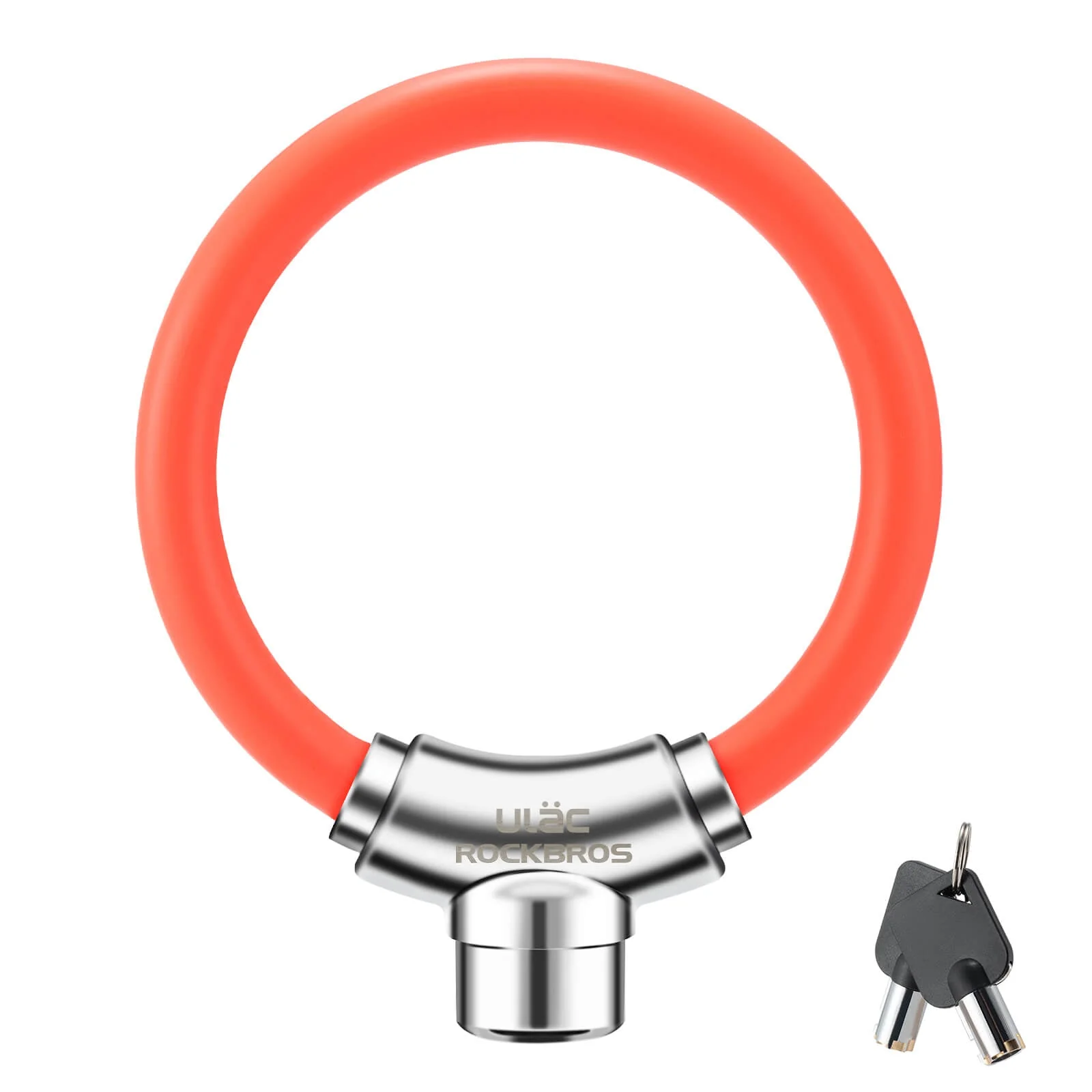 Candado de bicicleta con cable y cierres de velcro, no necesita llave, ROCKBROS - Imagen 5