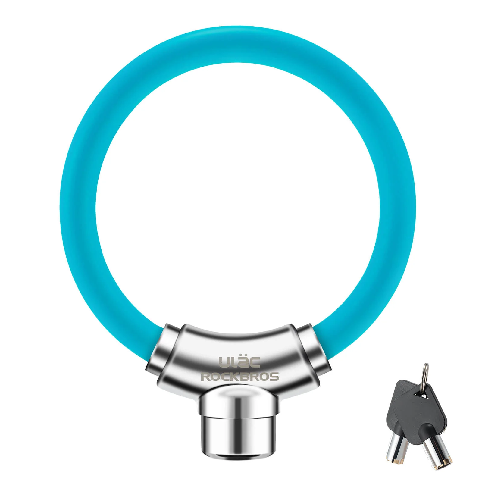 Candado de bicicleta con cable y cierres de velcro, no necesita llave, ROCKBROS - Imagen 6