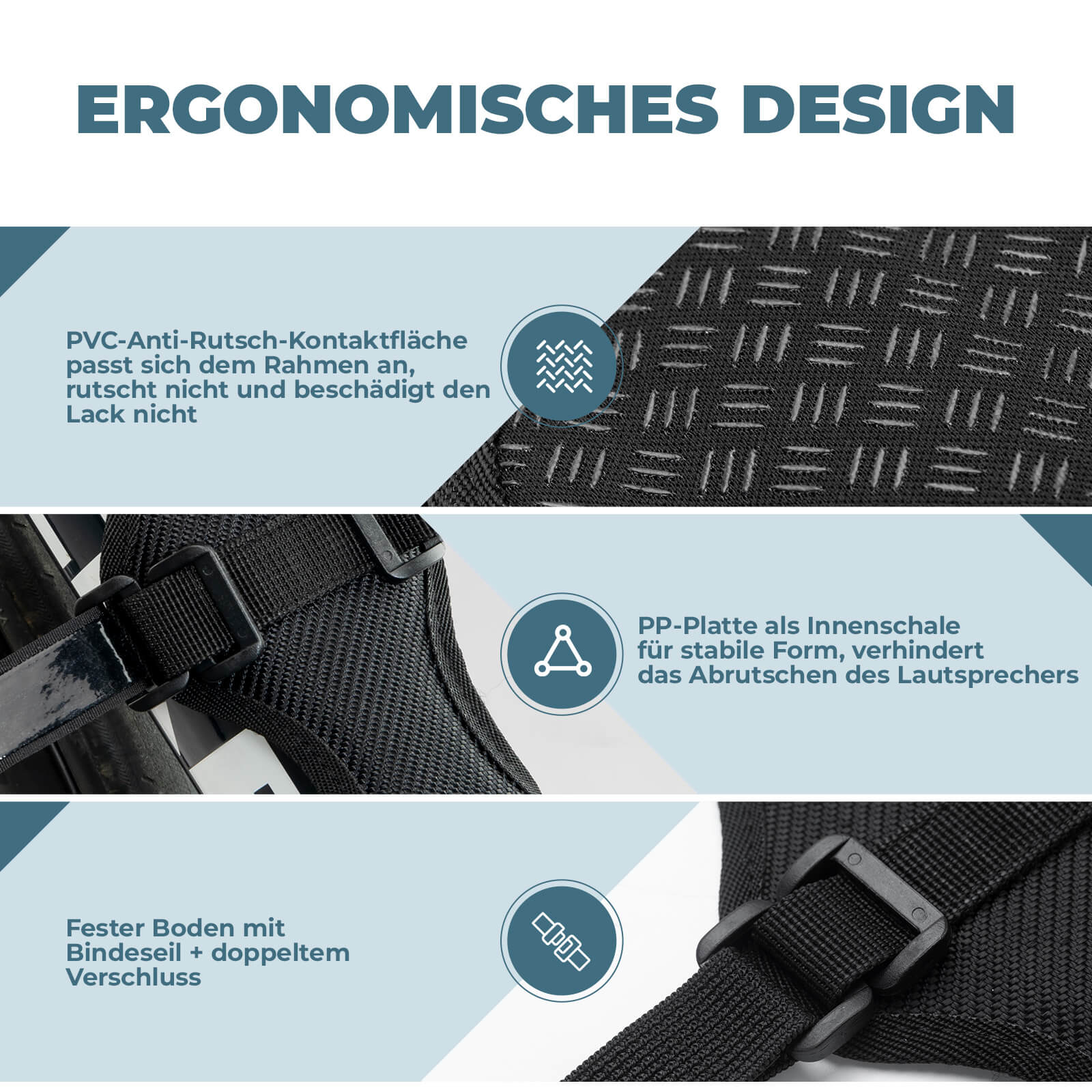 Portabotellas, soporte para altavoz de bicicleta, correa ajustable, ROCKBROS - Imagen 7