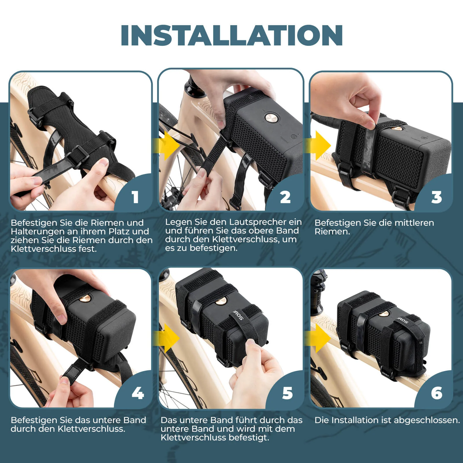 Portabotellas, soporte para altavoz de bicicleta, correa ajustable, ROCKBROS - Imagen 8