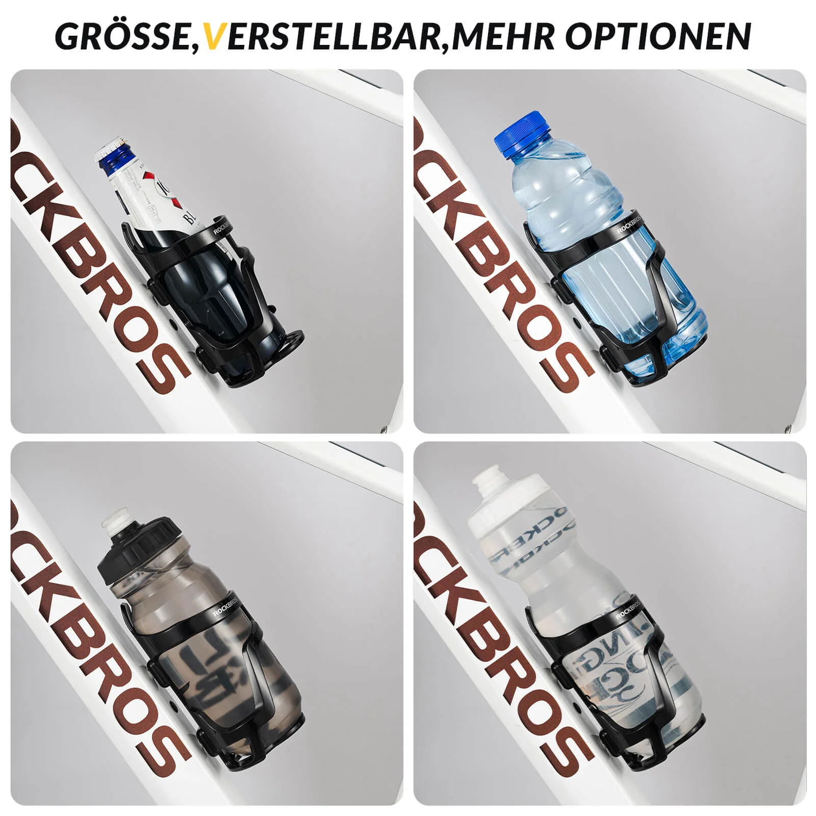 Portabotellas, accesorio para bicicleta, ligero, resistente, ROCKBROS - Imagen 6