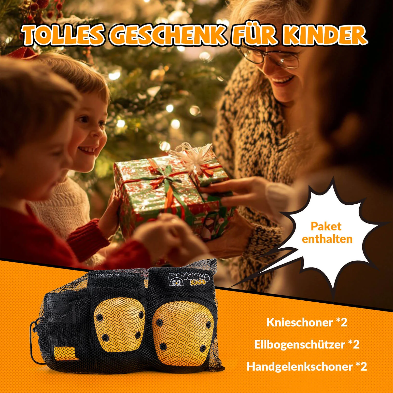 Rodilleras para niños 6 en 1, juego de protectores cómodos, protectores deportivos para bicicleta ROCKBROS - Imagen 8