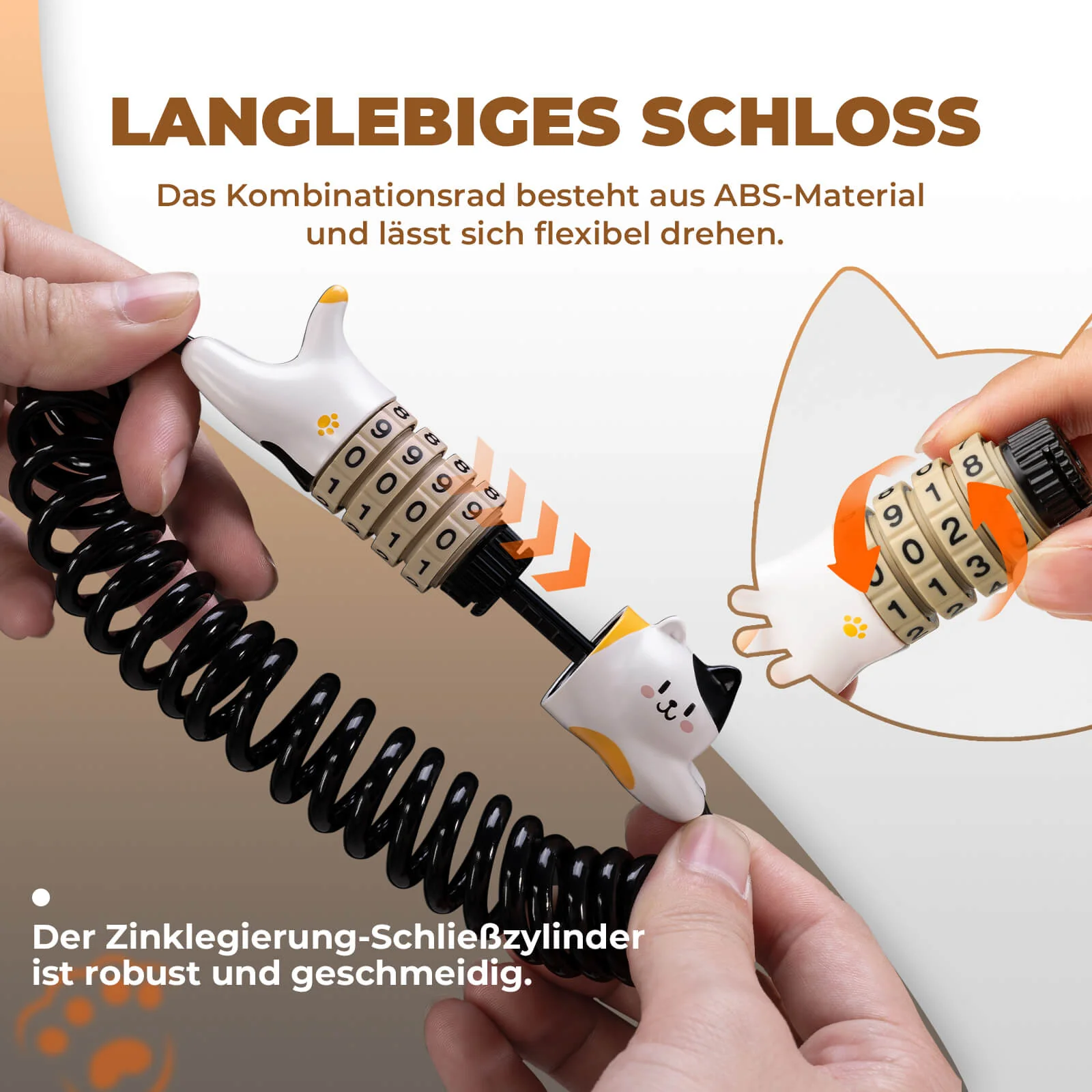 Candado de bicicleta multifuncional, candado de combinación para niños, candado para casco, ROCKBROS - Imagen 4