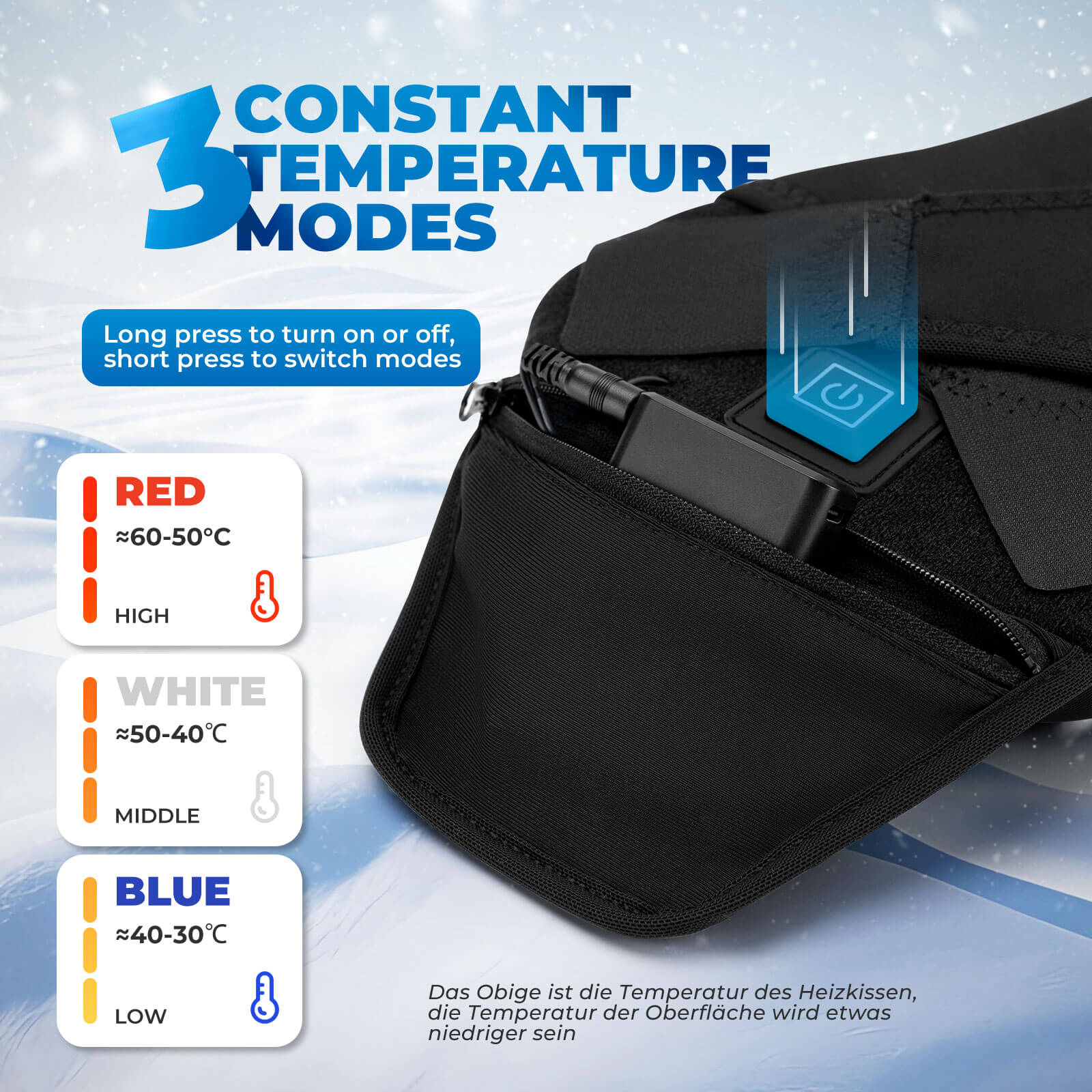 Funda de sillín calefactable con cierres rápidos para MTB, bicicleta de carretera y bicicleta eléctrica de Rockbros - Imagen 4