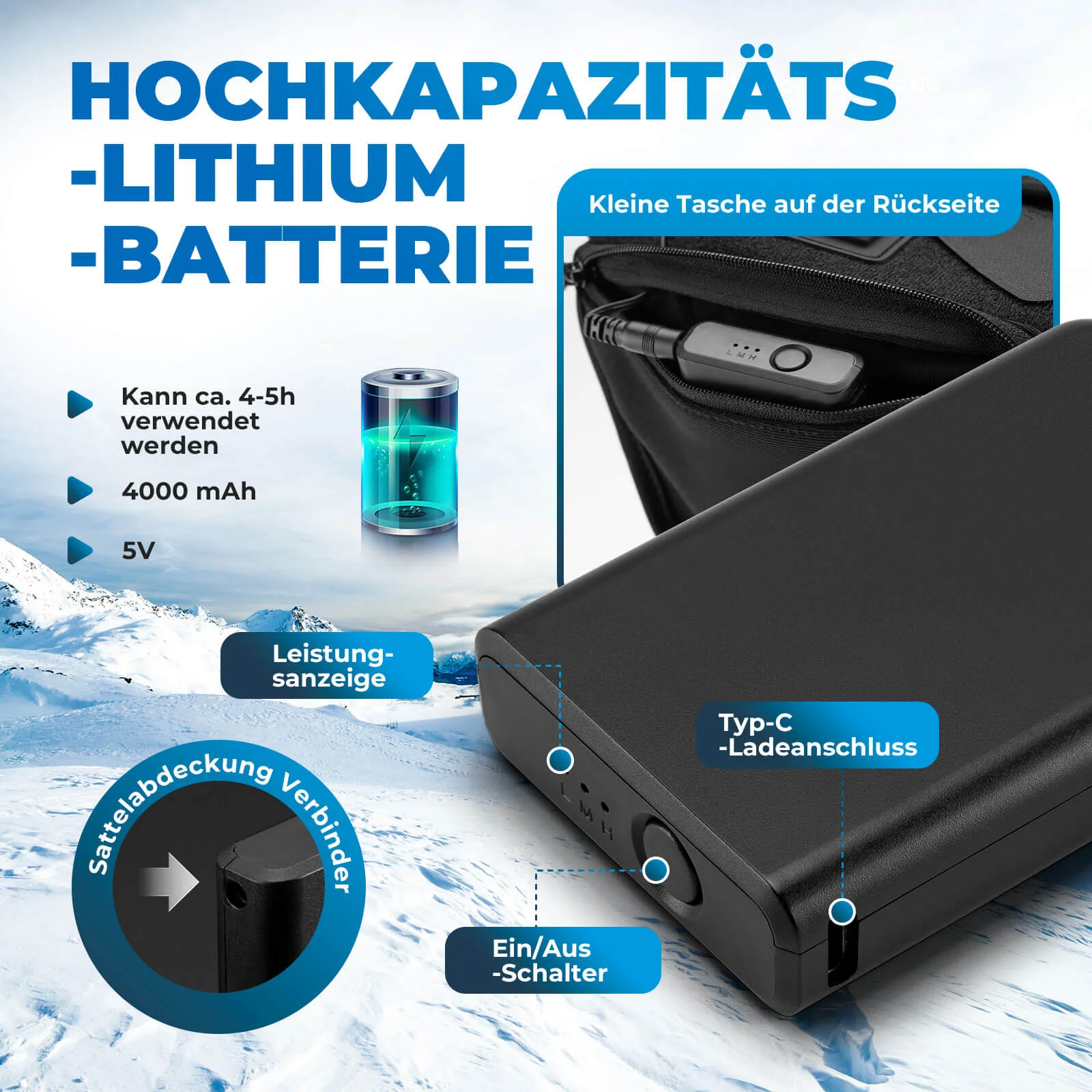 Funda de sillín calefactable con cierres rápidos para MTB, bicicleta de carretera y bicicleta eléctrica de Rockbros - Imagen 5