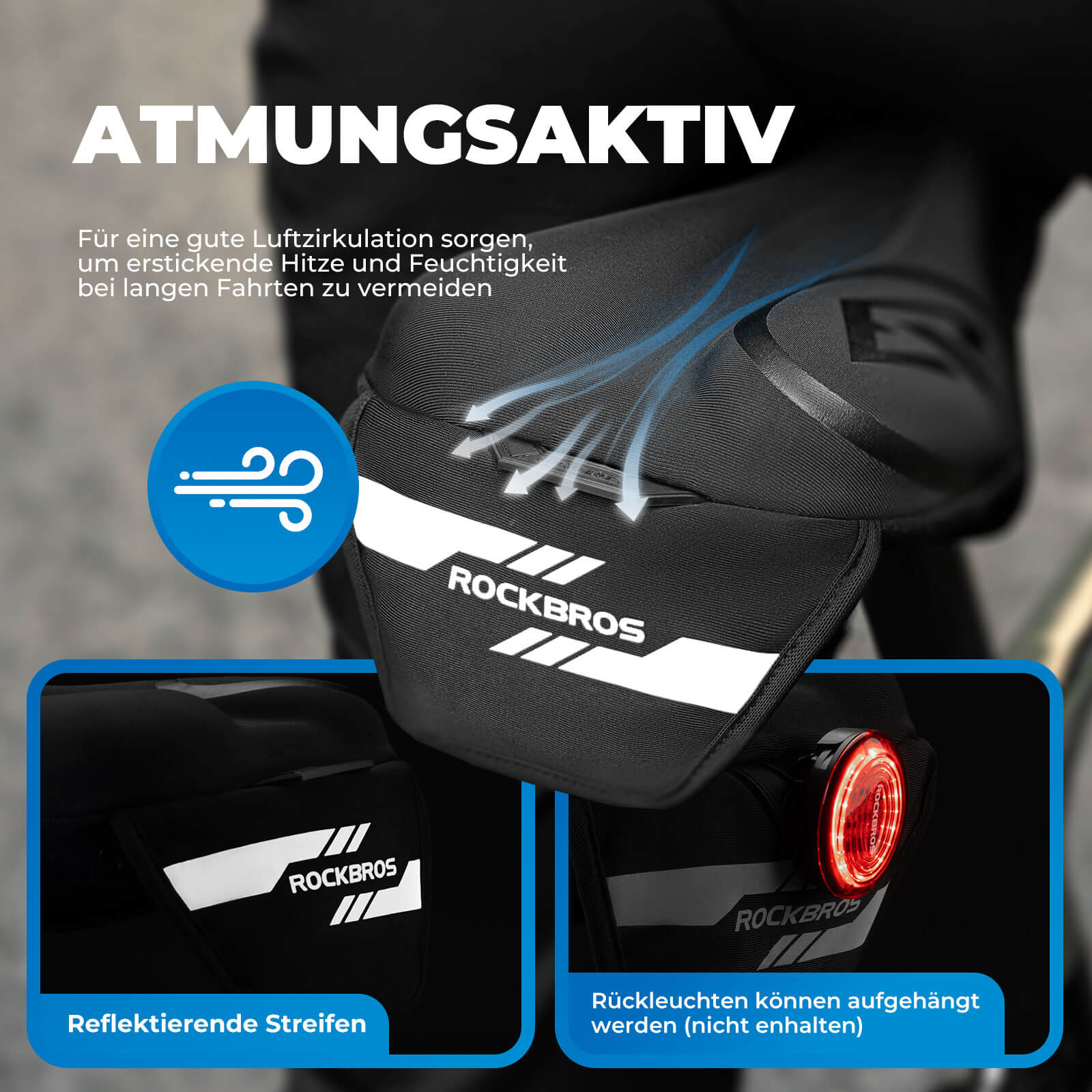 Funda de sillín calefactable con cierres rápidos para MTB, bicicleta de carretera y bicicleta eléctrica de Rockbros - Imagen 7