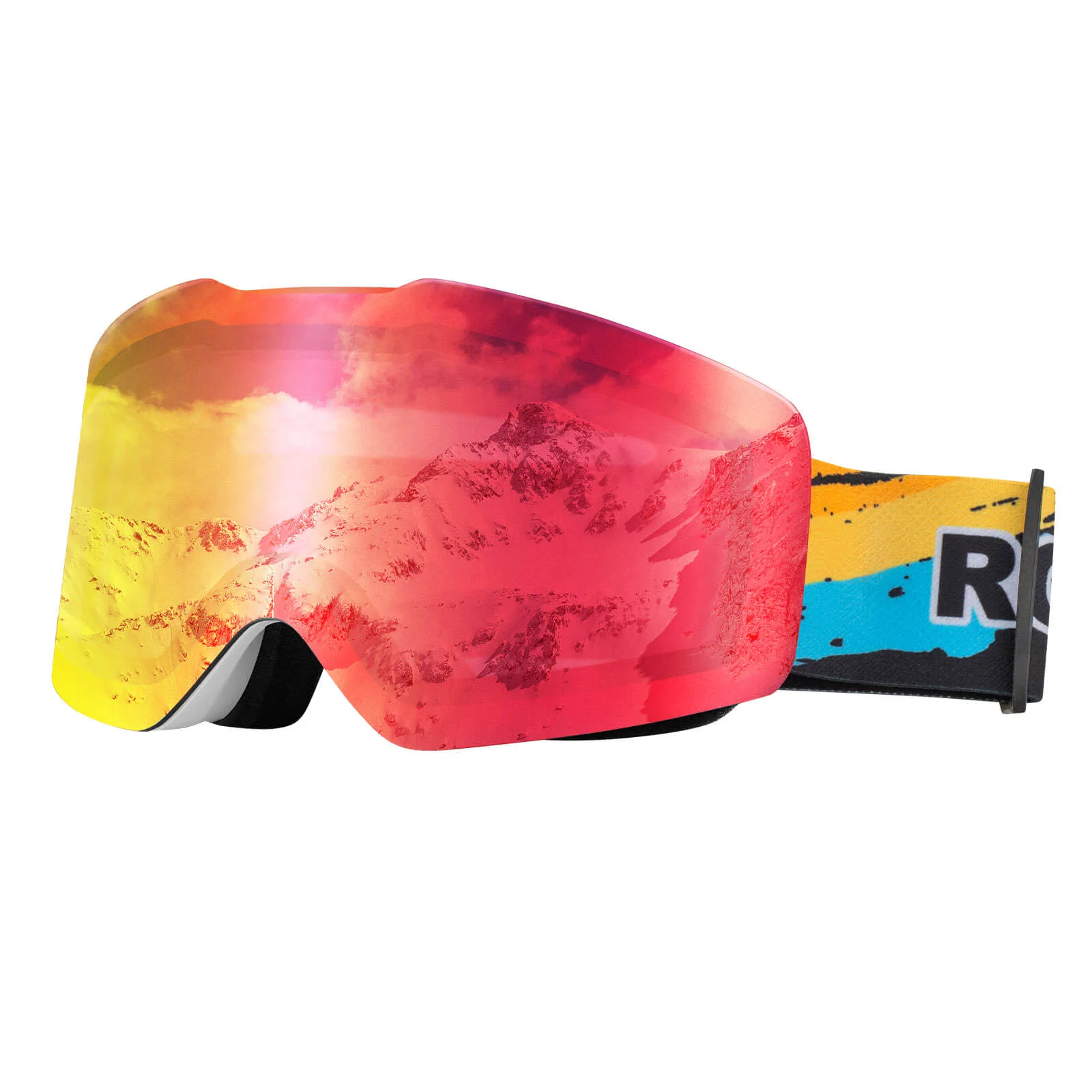 Gafas de esquí, gafas de nieve, polarizadas, gafas deportivas compatibles con casco, esquí, ROCKBROS - Imagen 3