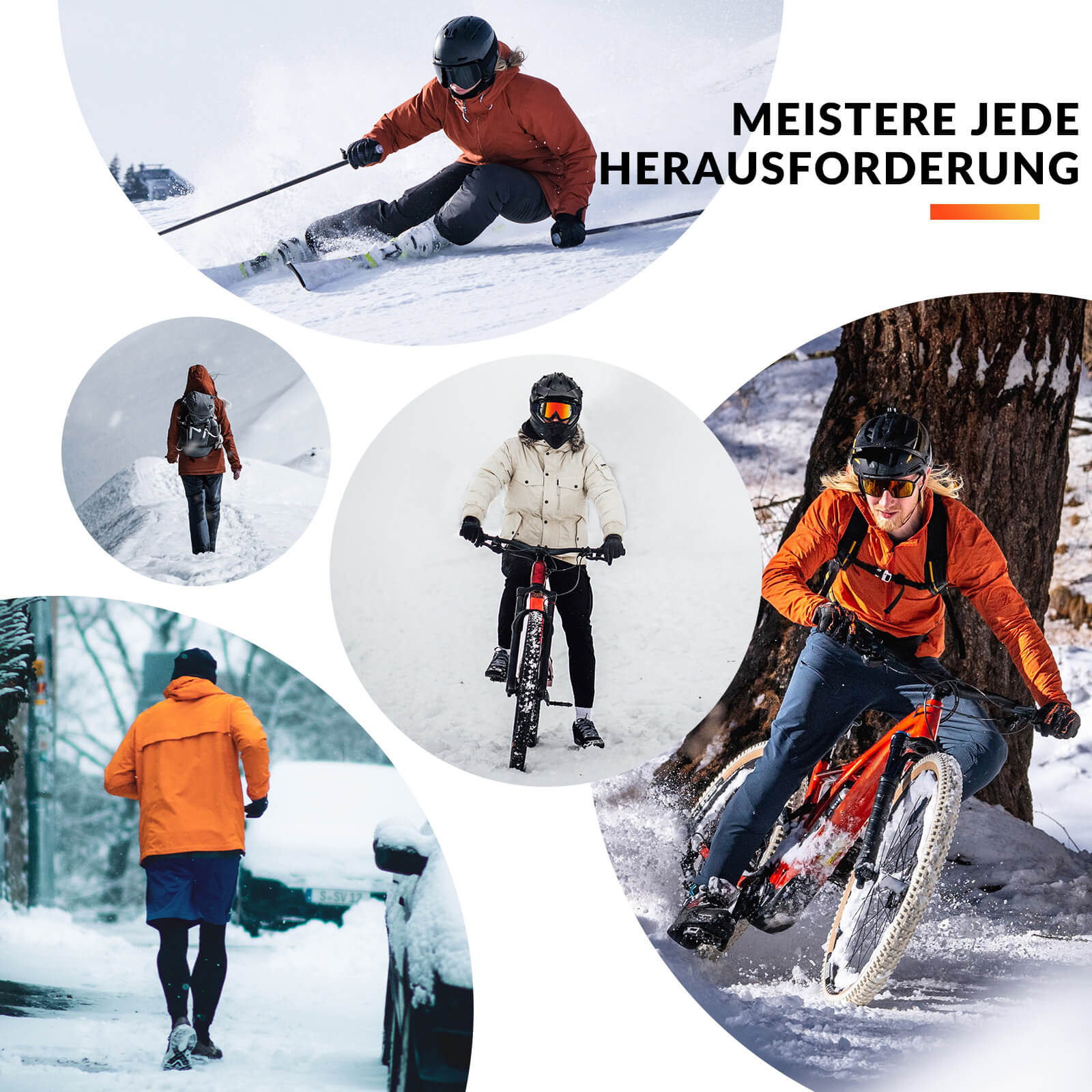 Pasamontañas, otoño/invierno, cálido, con orificio para gafas, ROCKBROS - Imagen 8