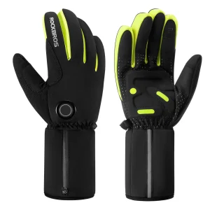 Guantes de ciclismo calefactables de invierno con pantalla táctil M-2XL ROCKBROS