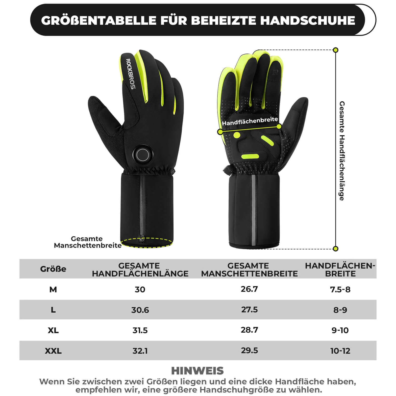 Guantes de ciclismo calefactables de invierno con pantalla táctil M-2XL ROCKBROS - Imagen 8