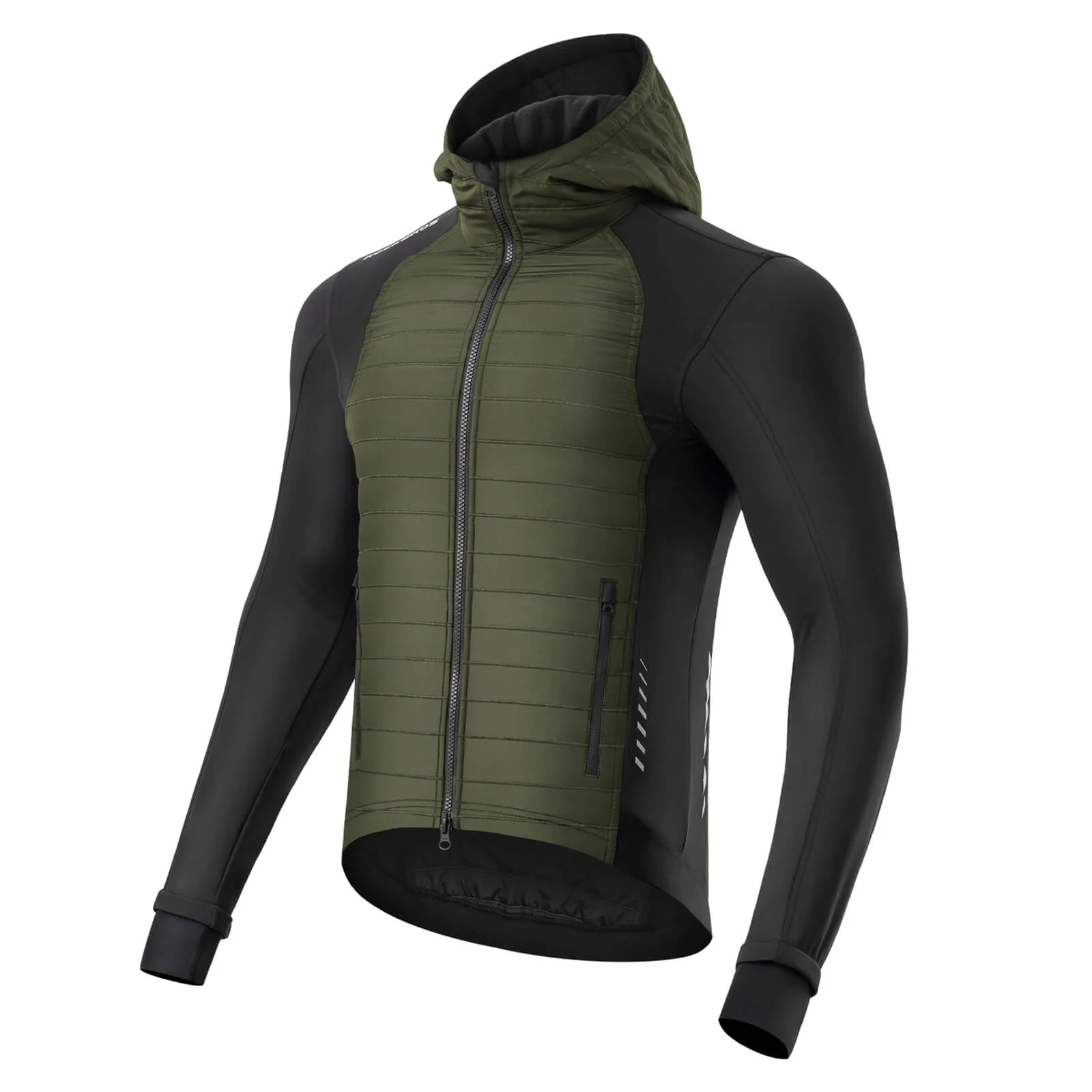 Chaqueta de ciclismo de invierno para hombre, chaqueta softshell térmica cortavientos con capucha, ROCKBROS