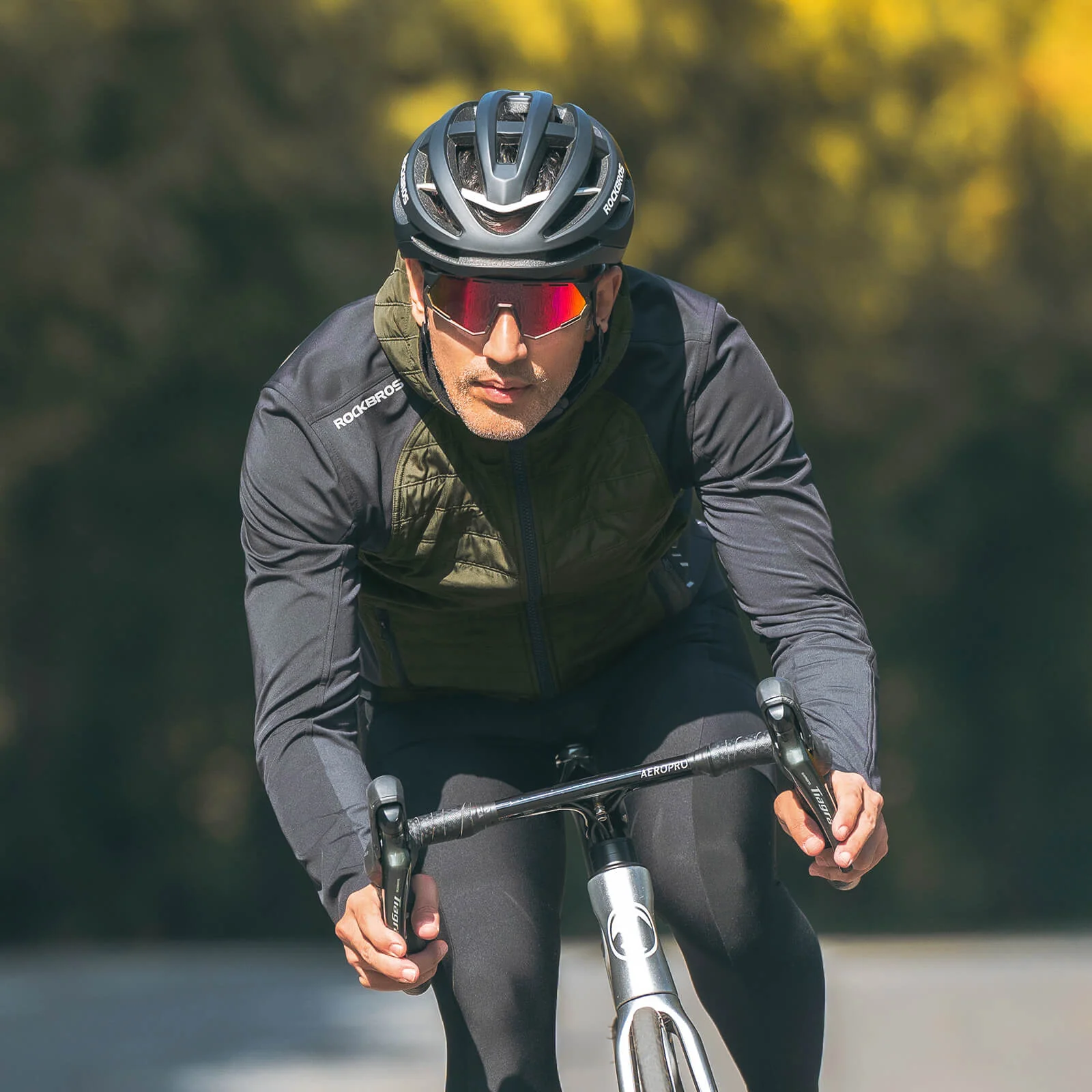 Chaqueta de ciclismo de invierno para hombre, chaqueta softshell térmica cortavientos con capucha, ROCKBROS - Imagen 3