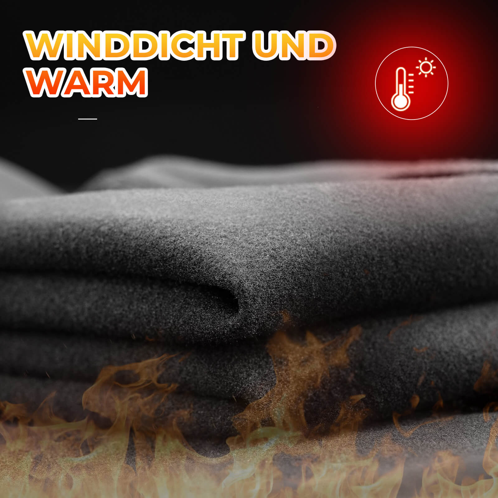 Chaqueta de ciclismo de invierno para hombre, chaqueta softshell térmica cortavientos con capucha, ROCKBROS - Imagen 6