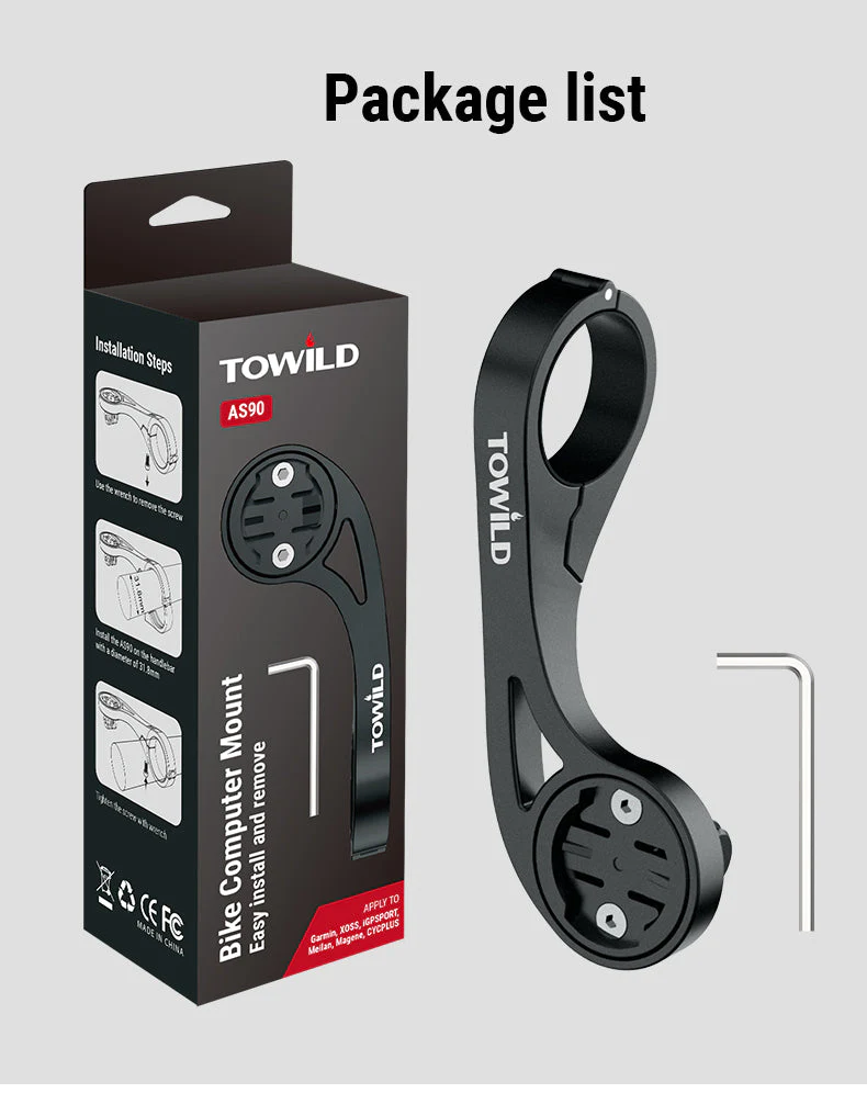 TOWILD AS90 Soporte conectado a manillar para Linterna, GoPro, Garmin. - Imagen 8