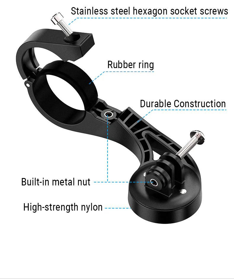 TOWILD AS90 Soporte conectado a manillar para Linterna, GoPro, Garmin. - Imagen 9