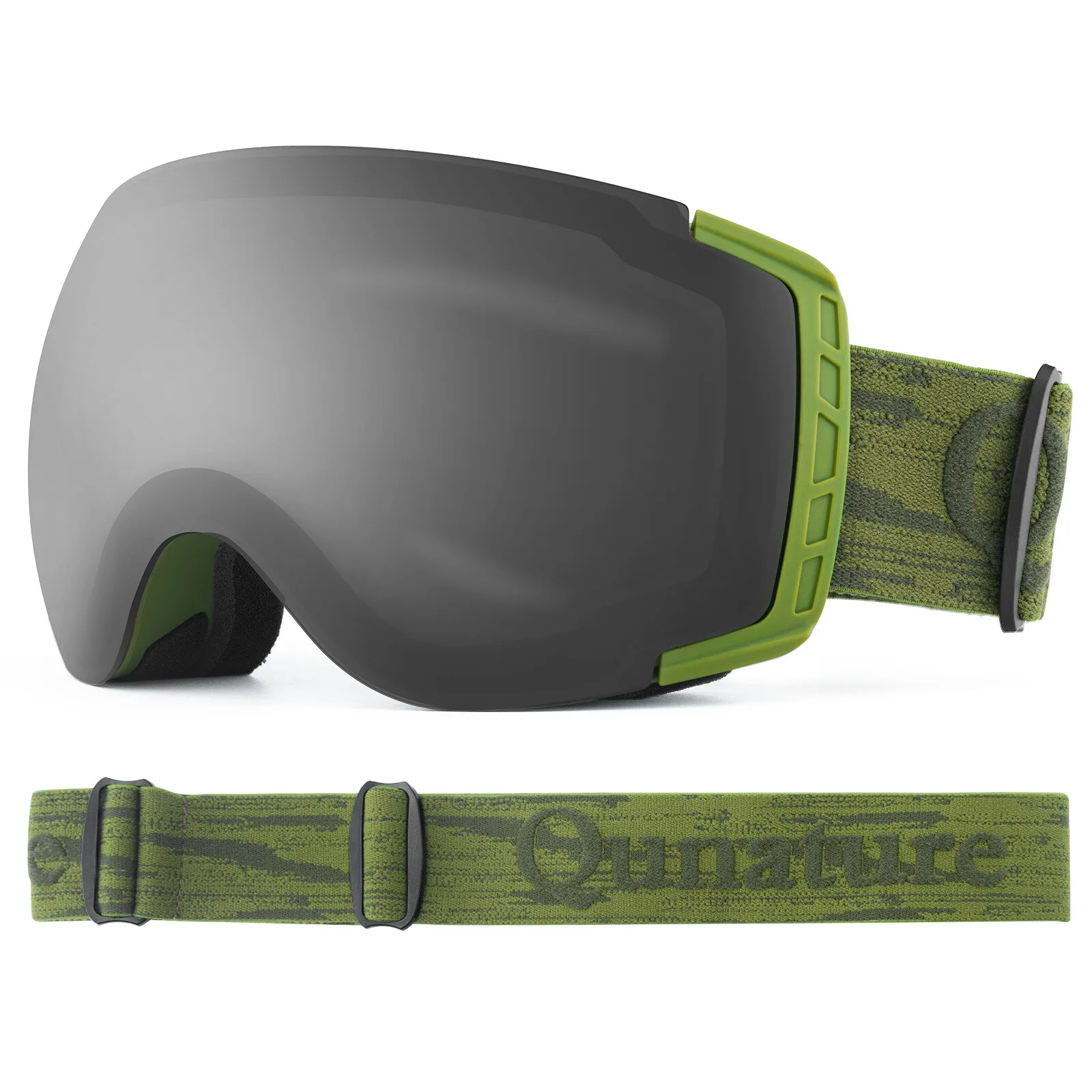 Gafas de esquí Qunature, gafas de snowboard, antivaho UV400 mujeres/hombres para usuarios de gafas - Imagen 2