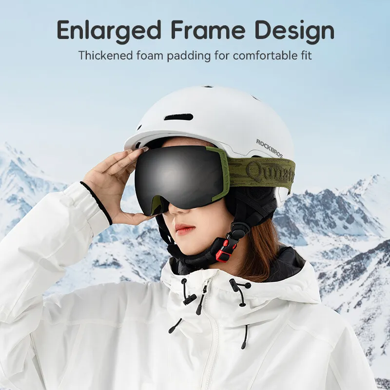 Gafas de esquí Qunature, gafas de snowboard, antivaho UV400 mujeres/hombres para usuarios de gafas - Imagen 6